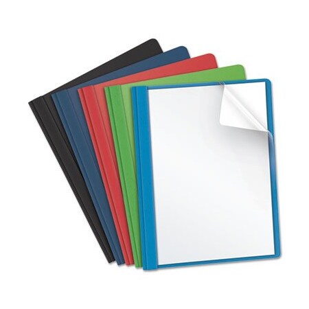 Tops Business Forms Oxford, Clear Front Report Cover, 3 Fasteners, Letter, Assorted Colors, 25PK 55813